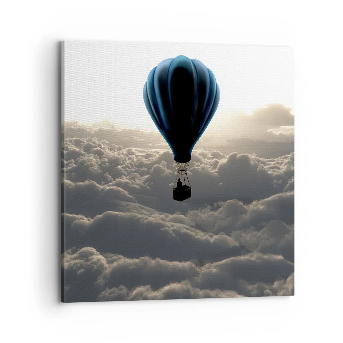 Schilderen op canvas - Een zwerver boven de wolken - 70x70 cm