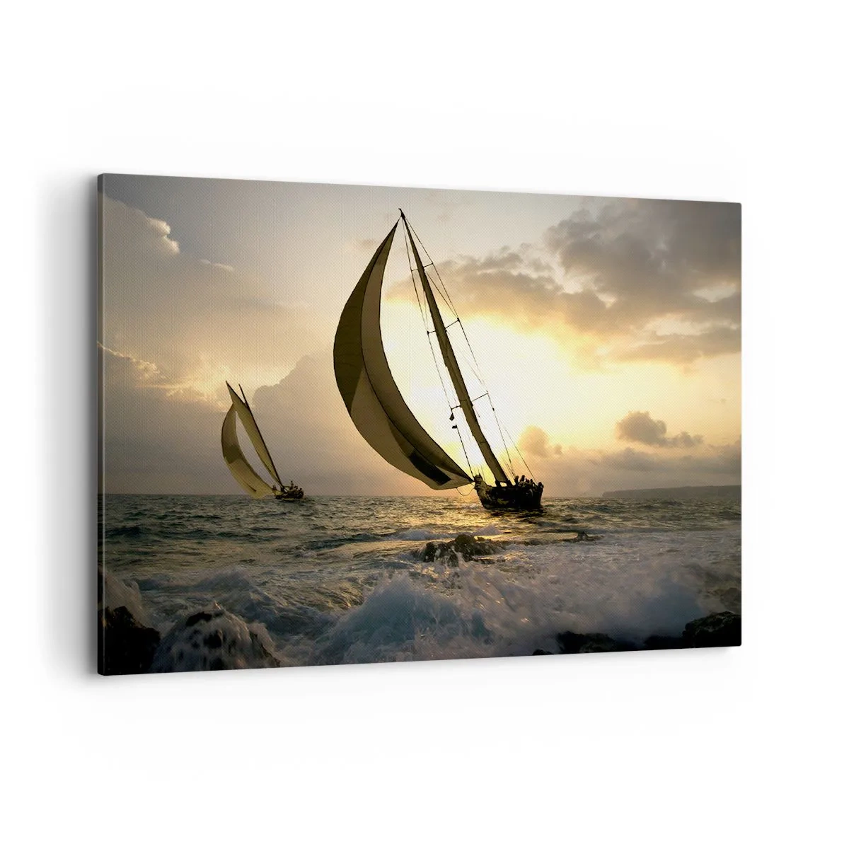 Schilderen op canvas - Met de wind en tegen de wind - 120x80 cm