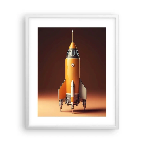 Poster in een witte lijst - Het begint met een droom - 40x50 cm