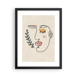 Poster in een zwarte lijst - Vrede gevonden - 30x40 cm