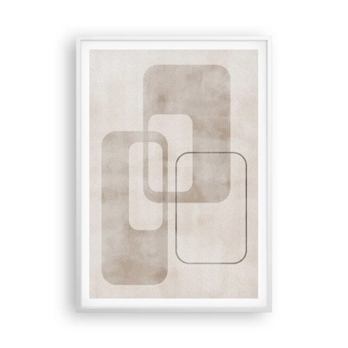 Poster in een witte lijst - Geometrische voeg - 70x100 cm
