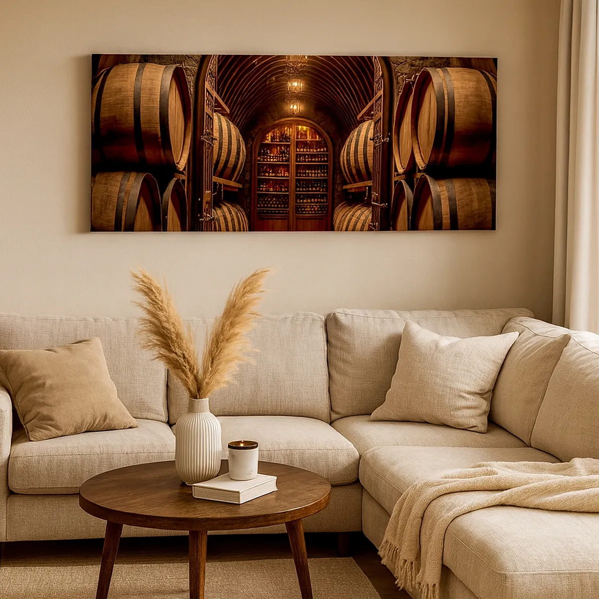 Schilderen op canvas - Sfeervolle kelder - 30x30 cm