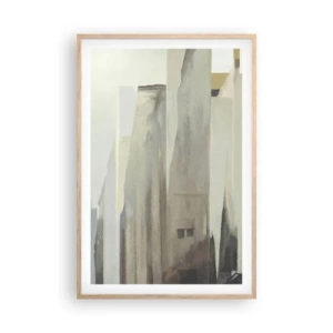 Een poster in een licht eiken lijst - Droom over de stad - 61x91 cm