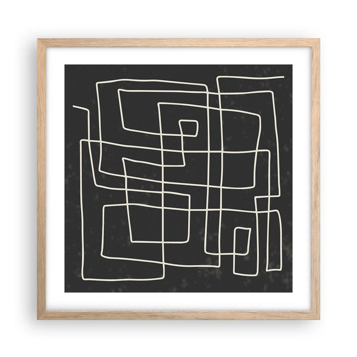 Een poster in een licht eiken lijst - Niet zo eenvoudig - 50x50 cm