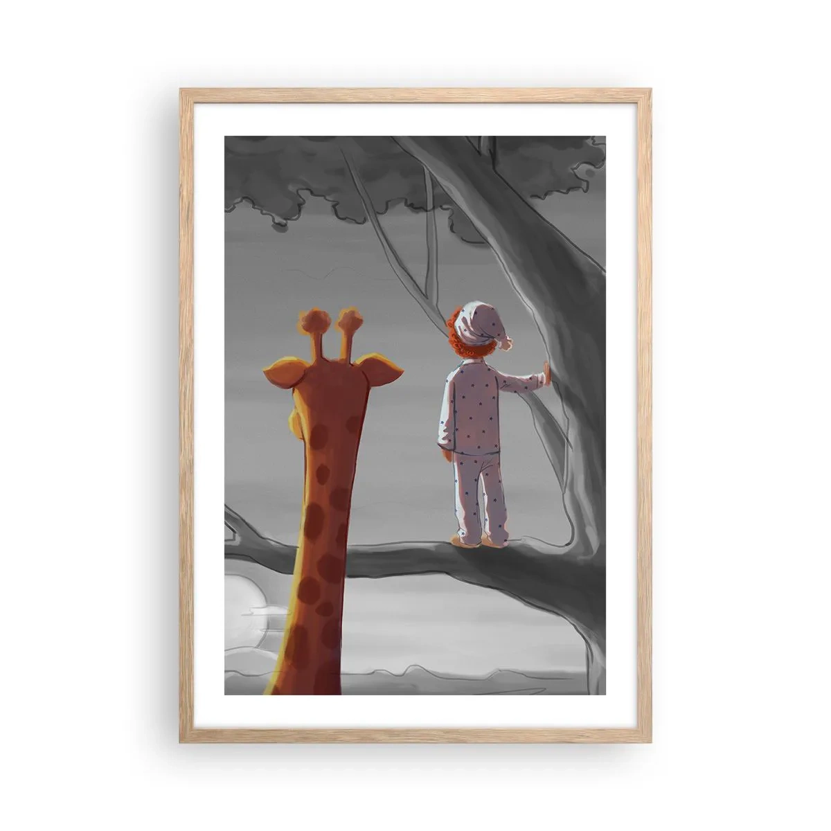 Een poster in een licht eiken lijst - Dit gebeurt echt - 50x70 cm