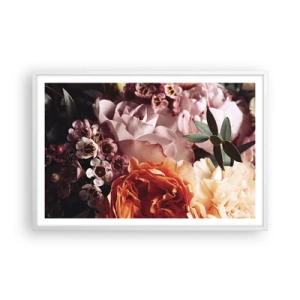 Poster in een witte lijst - Gehuld in schoonheid - 91x61 cm