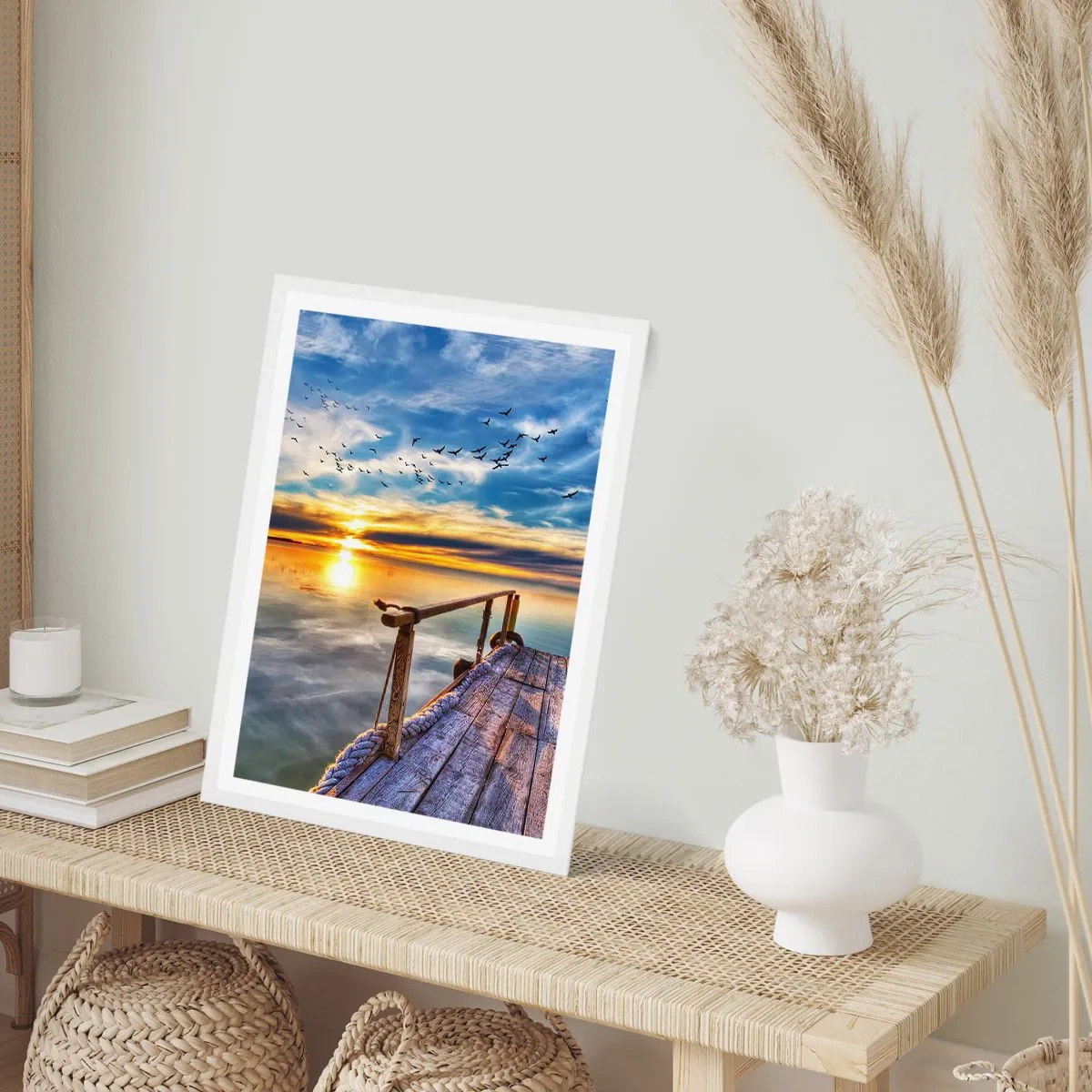 Poster in een witte lijst - De wind gaat rusten - 50x70 cm