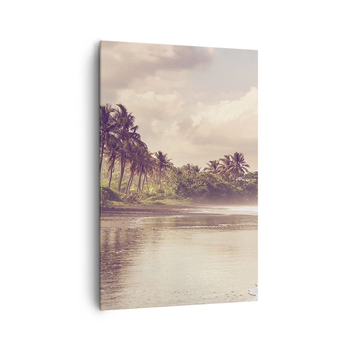 Schilderen op canvas - De streling van de golven - 80x120 cm