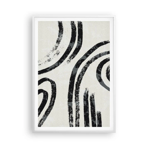 Poster in een witte lijst - Half gestopt - 70x100 cm