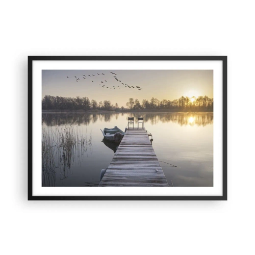 Poster in een zwarte lijst - Ik ben zo terug - 70x50 cm