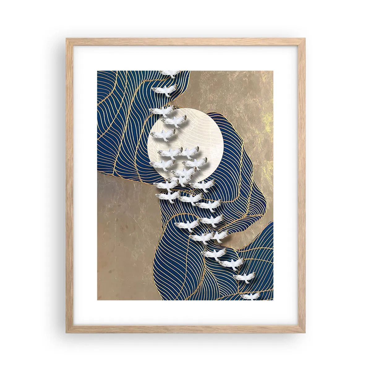 Een poster in een licht eiken lijst - Vrijheid, dwalen, gemeenschap - 40x50 cm