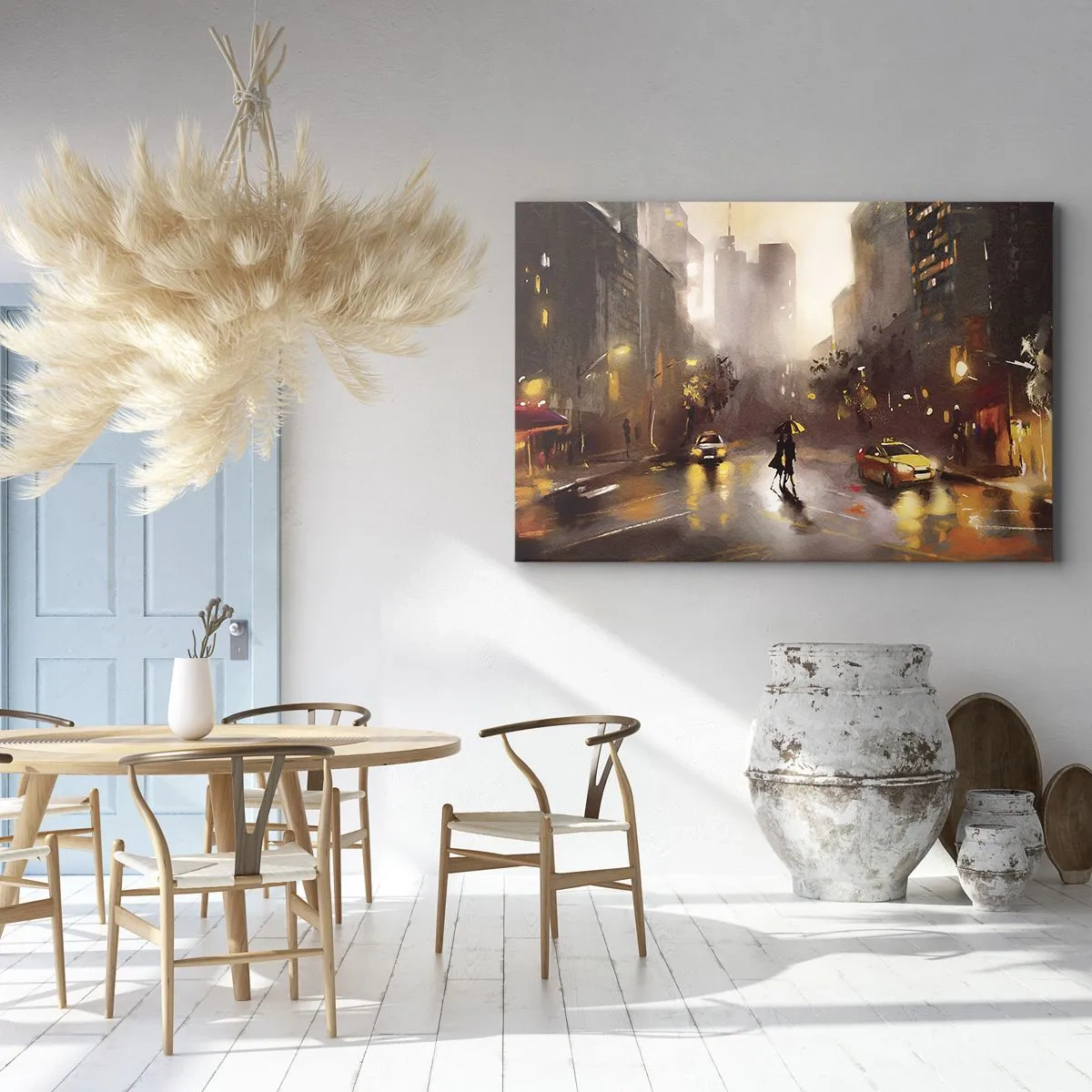 Schilderen op canvas - In de lichten van New York - 120x80 cm