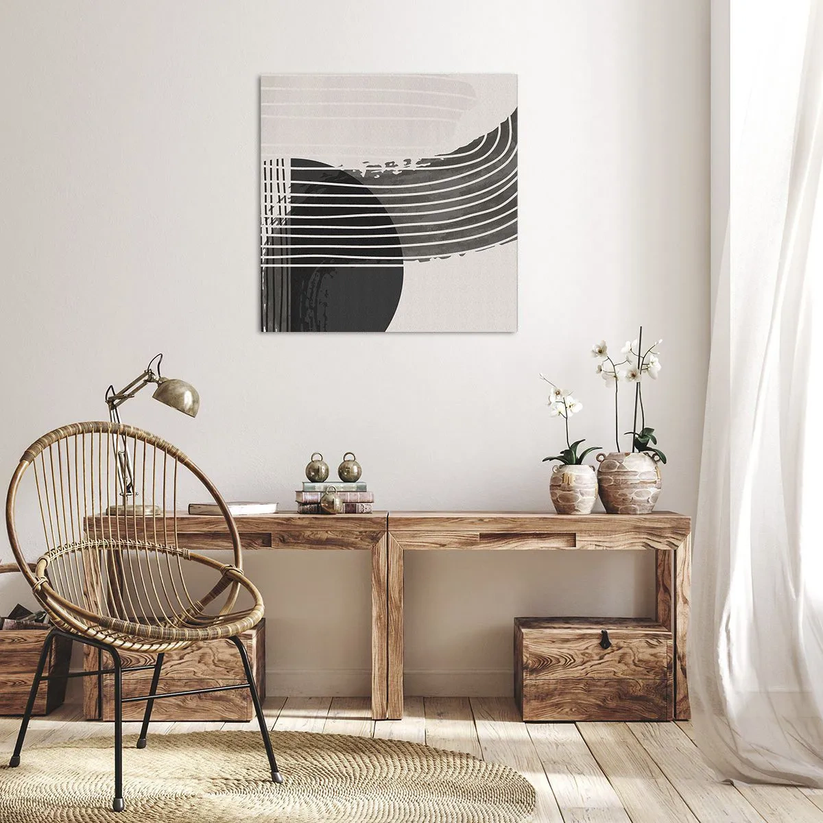 Schilderen op canvas - Daar en terug - 70x70 cm