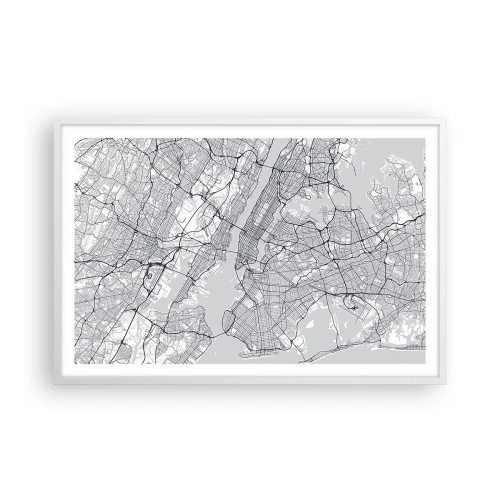Poster in een witte lijst - De anatomie van een metropool - 91x61 cm