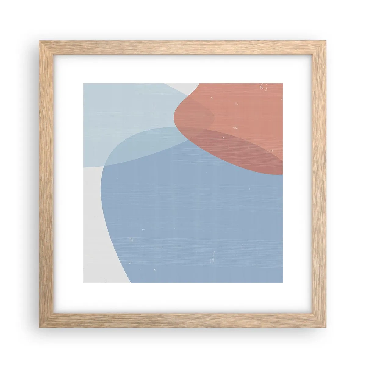 Een poster in een licht eiken lijst - Pastelkleurige relaties - 30x30 cm