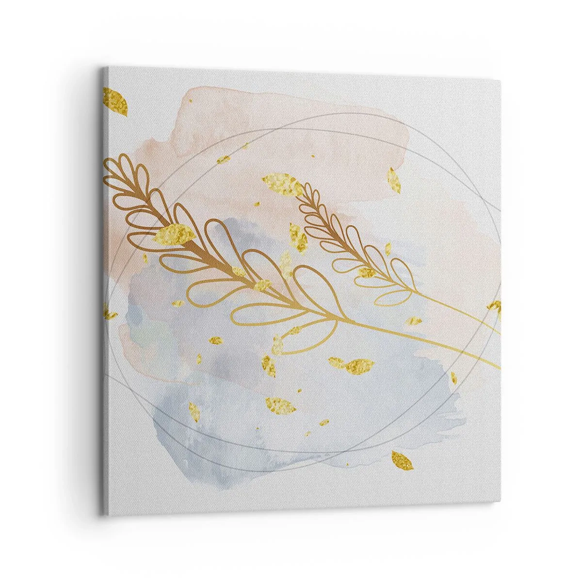 Schilderen op canvas - Gouden explosie - 60x60 cm
