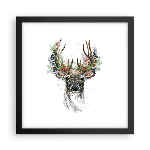 Poster in een zwarte lijst - In een feestelijk gewaad - 30x30 cm
