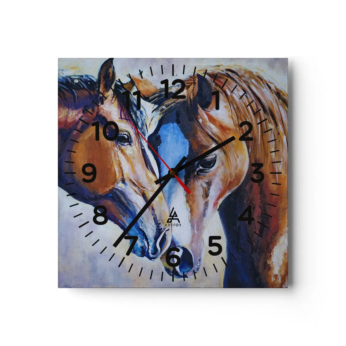 Wandklok - Klok - Is het vriendschap? is het liefde? - 40x40 cm
