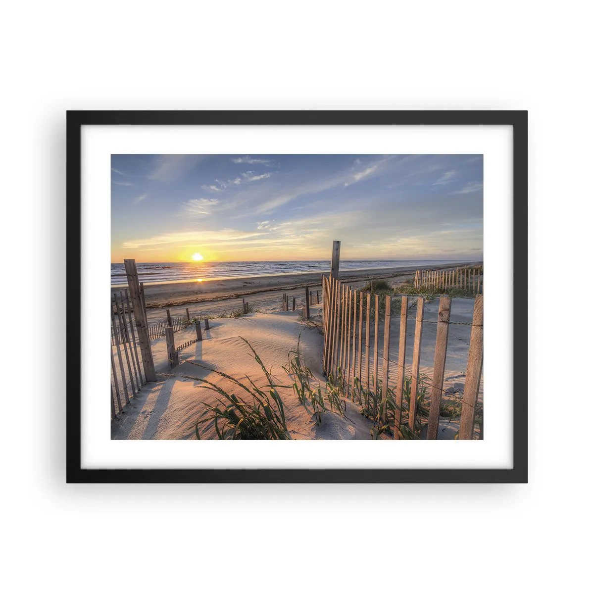 Poster in een zwarte lijst - Glans en schaduw van de wind - 50x40 cm