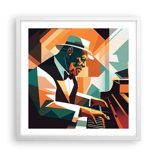 Poster in een witte lijst - Al die jazz - 50x50 cm