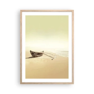 Een poster in een licht eiken lijst - Geheugen van de Stille Zuidzee - 50x70 cm