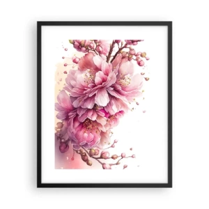 Poster in een zwarte lijst - Kersenbloesem  - 40x50 cm