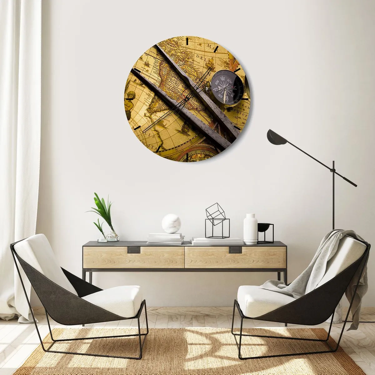 Wandklok - Klok - Waar zijn deze schatten? - 40x40 cm