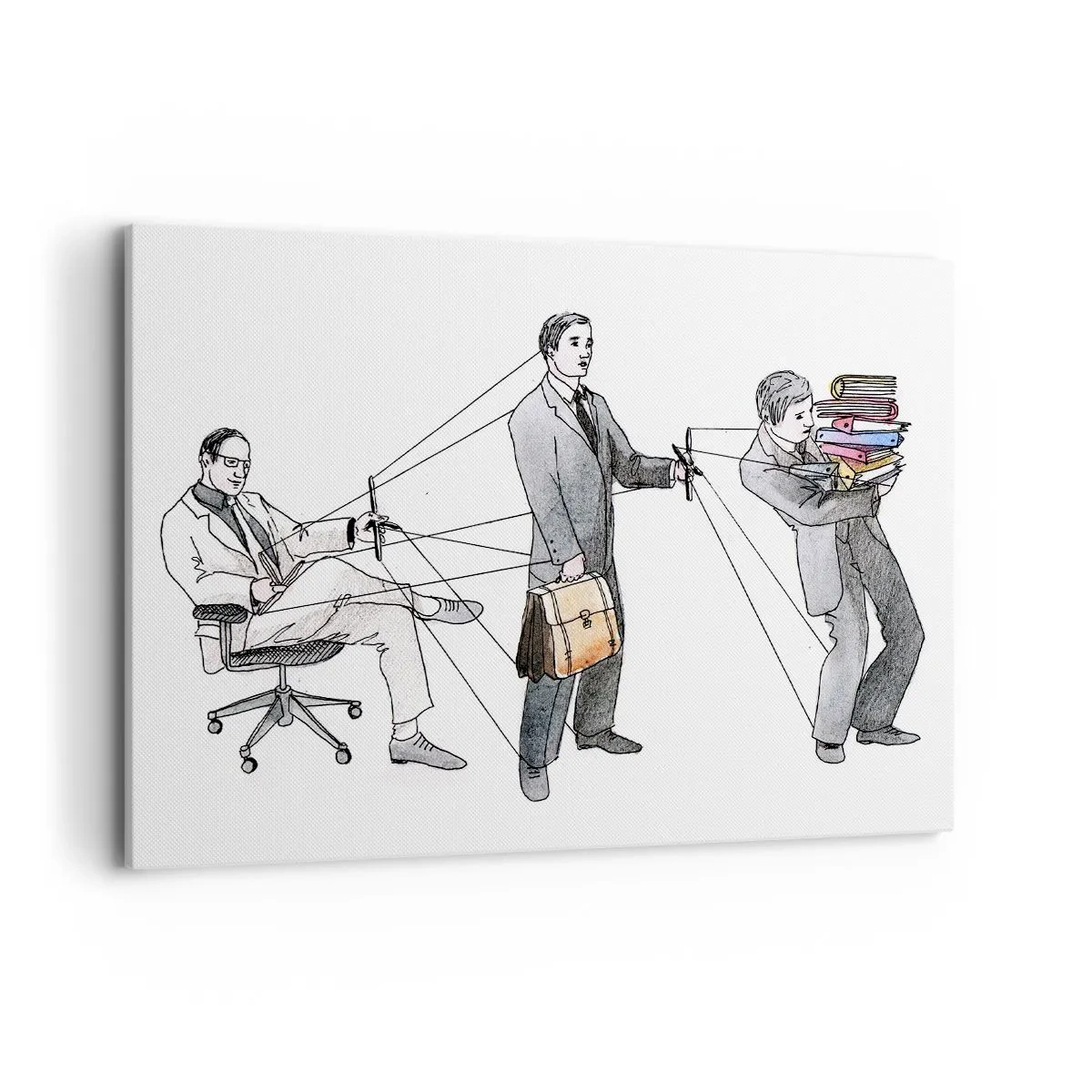 Schilderen op canvas - Iedereen heeft zijn meester - 100x70 cm