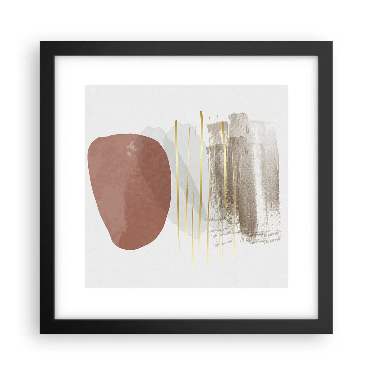 Poster in een zwarte lijst - Abstracte zuilengalerij - 30x30 cm