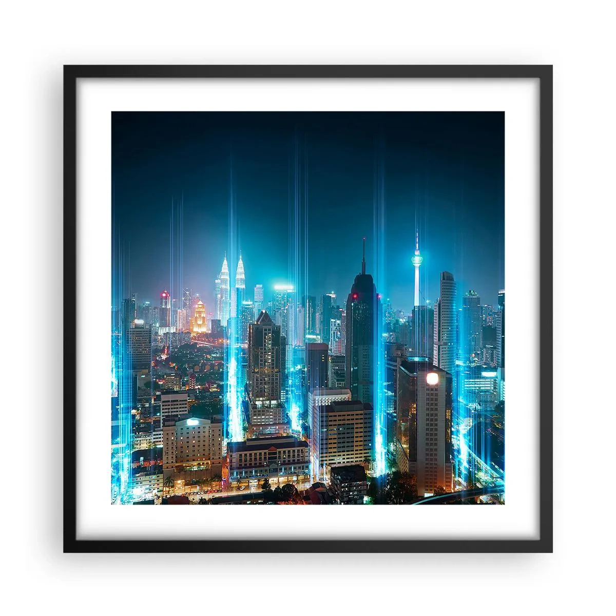 Poster in een zwarte lijst - Op z'n Berlijns naar de hemel - 50x50 cm