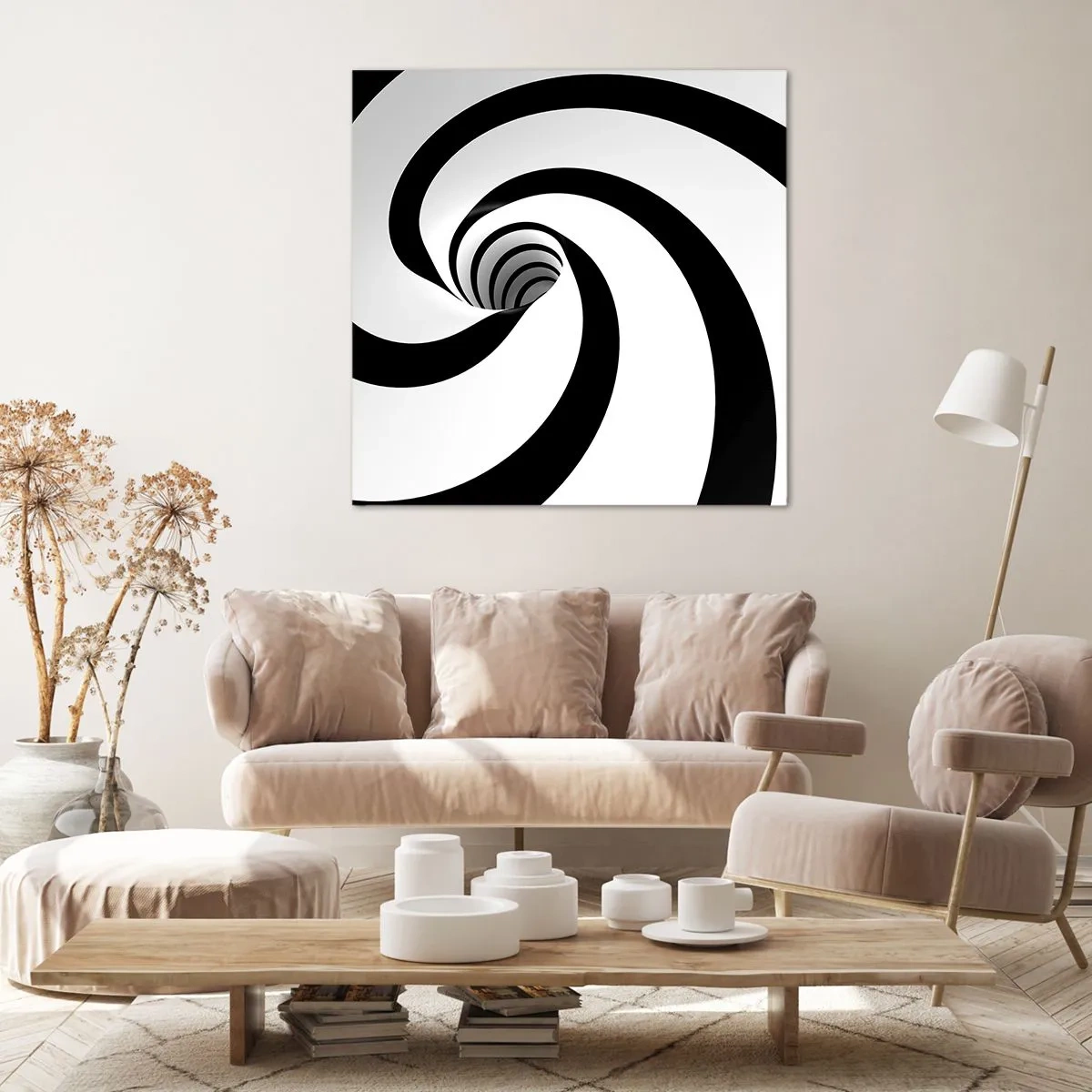 Schilderen op canvas - Toegeven aan de draaikolk? - 30x30 cm