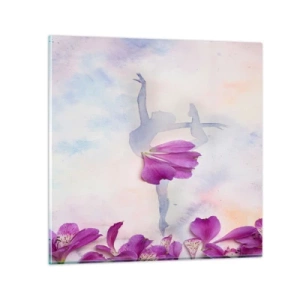 Schilderen op glas - Delicaat als een bloem - 30x30 cm