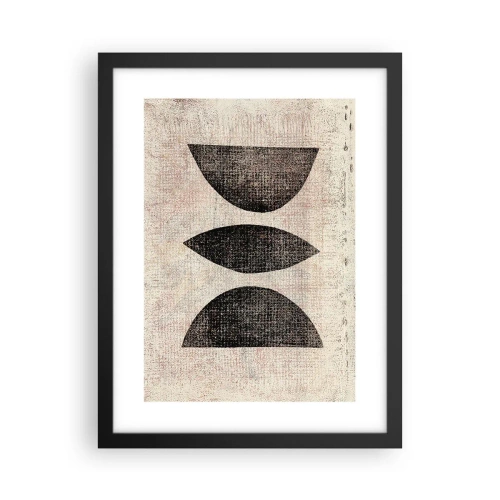 Poster in een zwarte lijst - etnische abstractie - 30x40 cm