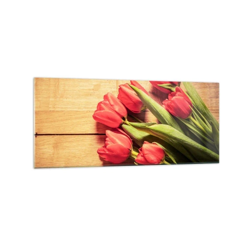 Schilderen op glas - Lente bekentenis - 120x50 cm