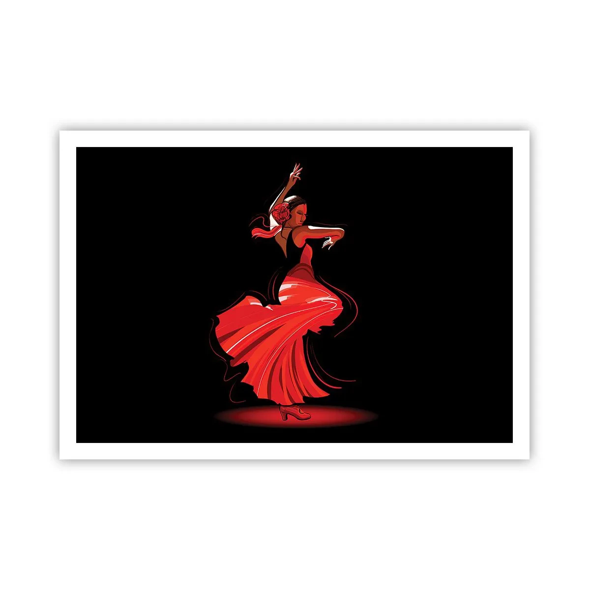 Poster - De vurige geest van flamenco - 100x70 cm