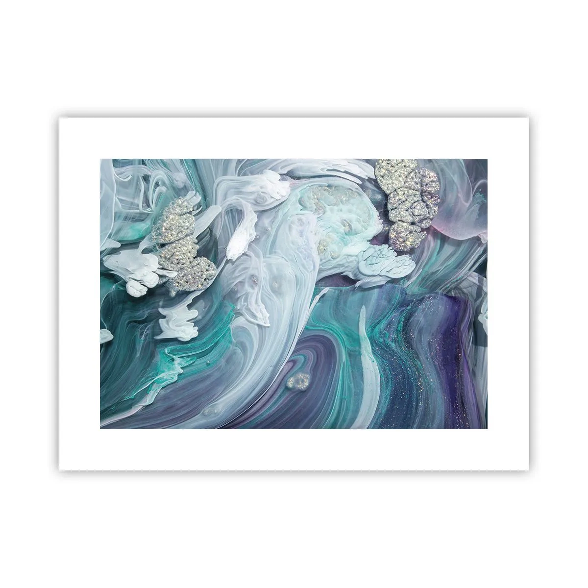 Poster - Stromingen van hemelsblauw - 40x30 cm