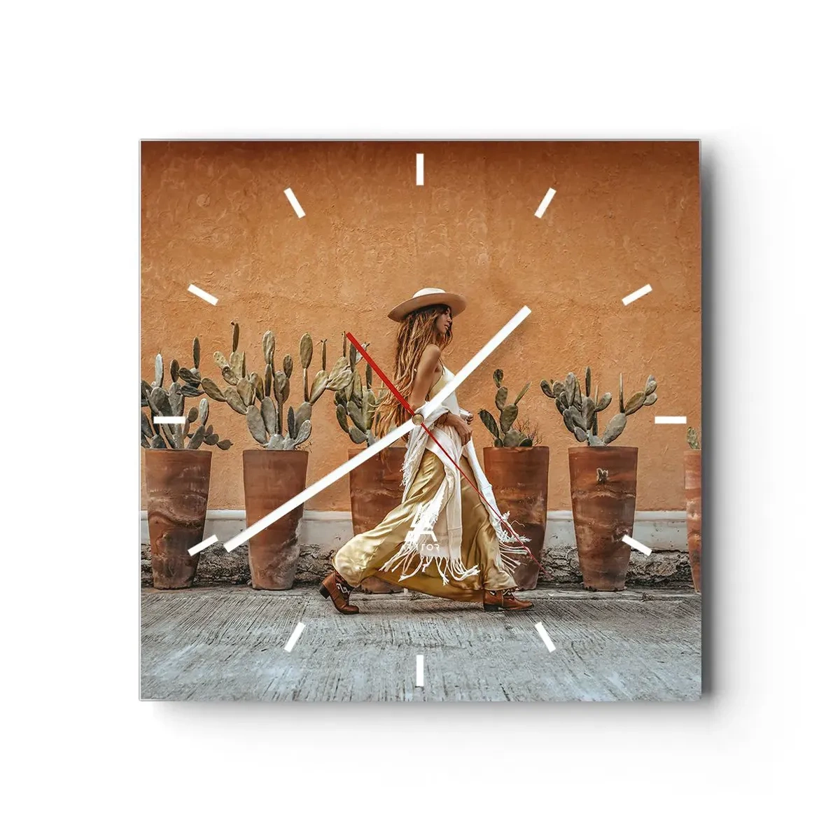 Wandklok - Klok - Hippie-stijl - 40x40 cm