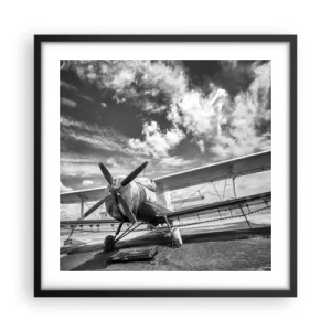 Poster in een zwarte lijst - Ik kan niet wachten! - 50x50 cm