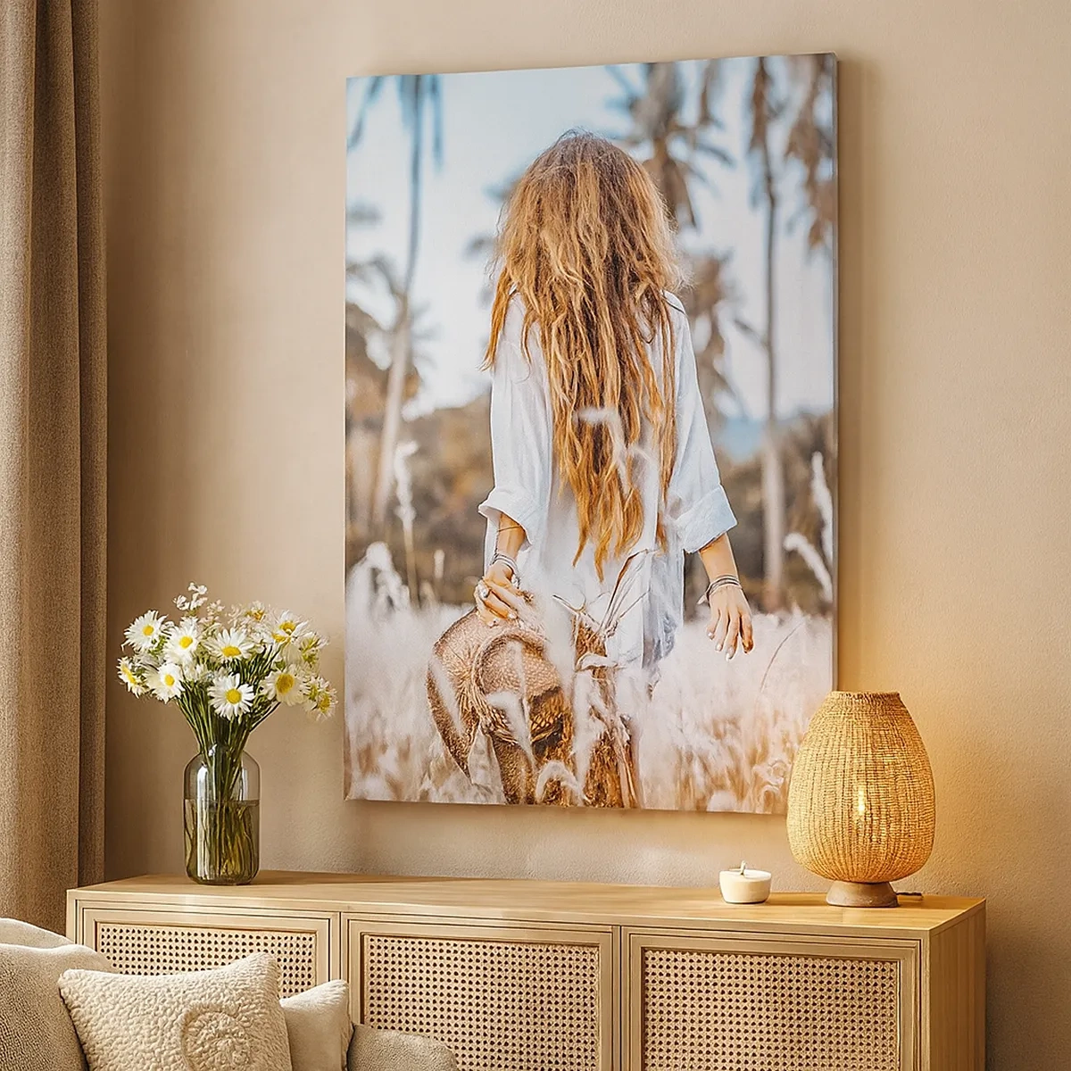 Schilderen op canvas - Geboren uit graspluis - 50x70 cm