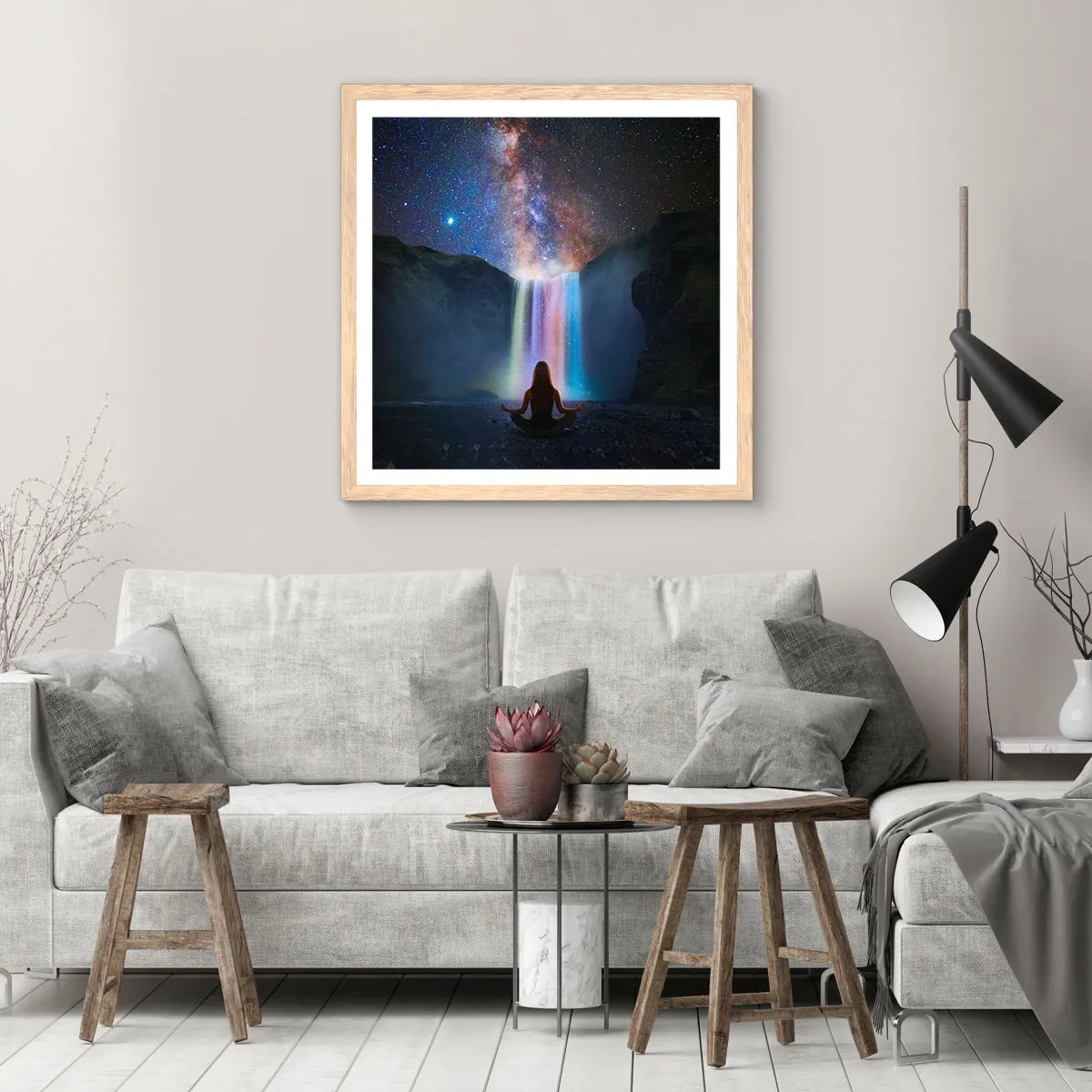 Een poster in een licht eiken lijst - Absolute harmonie - 50x50 cm