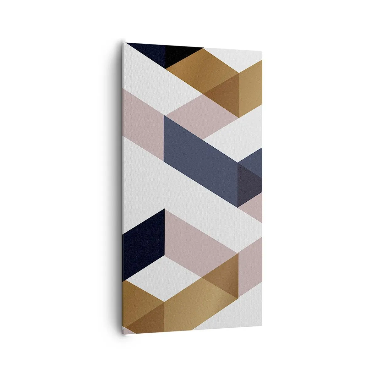 Schilderen op canvas - Vlakken en hoeken - 65x120 cm