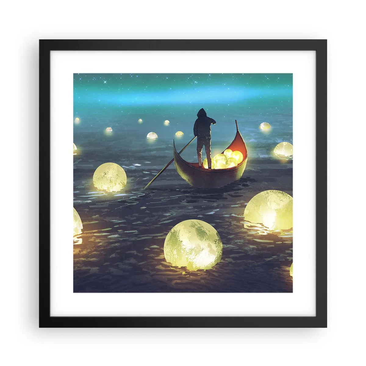 Poster in een zwarte lijst - Dingen waar filosofen nooit van hebben gedroomd - 40x40 cm