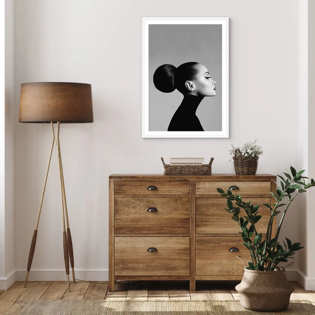 Poster in een witte lijst - Moderne Nefertiti - 61x91 cm