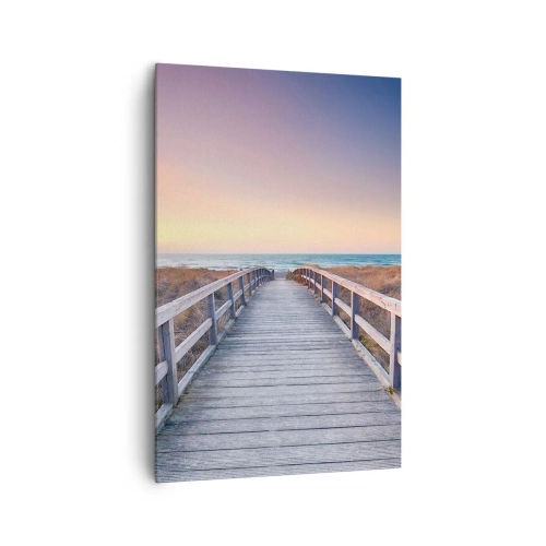 Schilderen op canvas - Baltische avond aurora - 80x120 cm