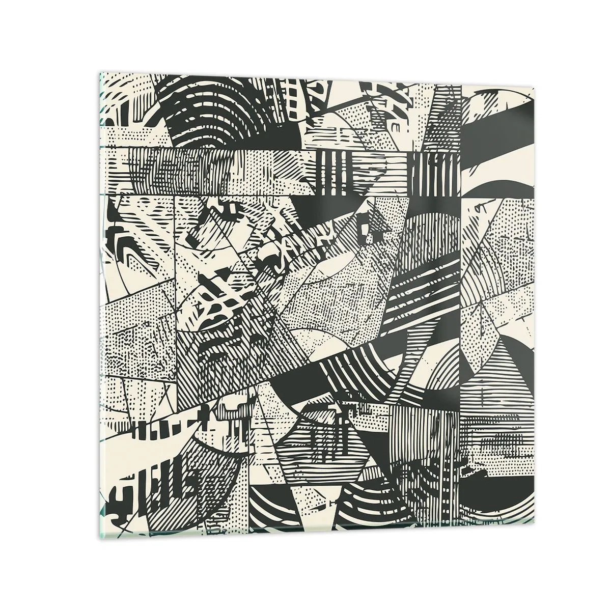 Schilderen op glas - De dynamiek van nu - 50x50 cm