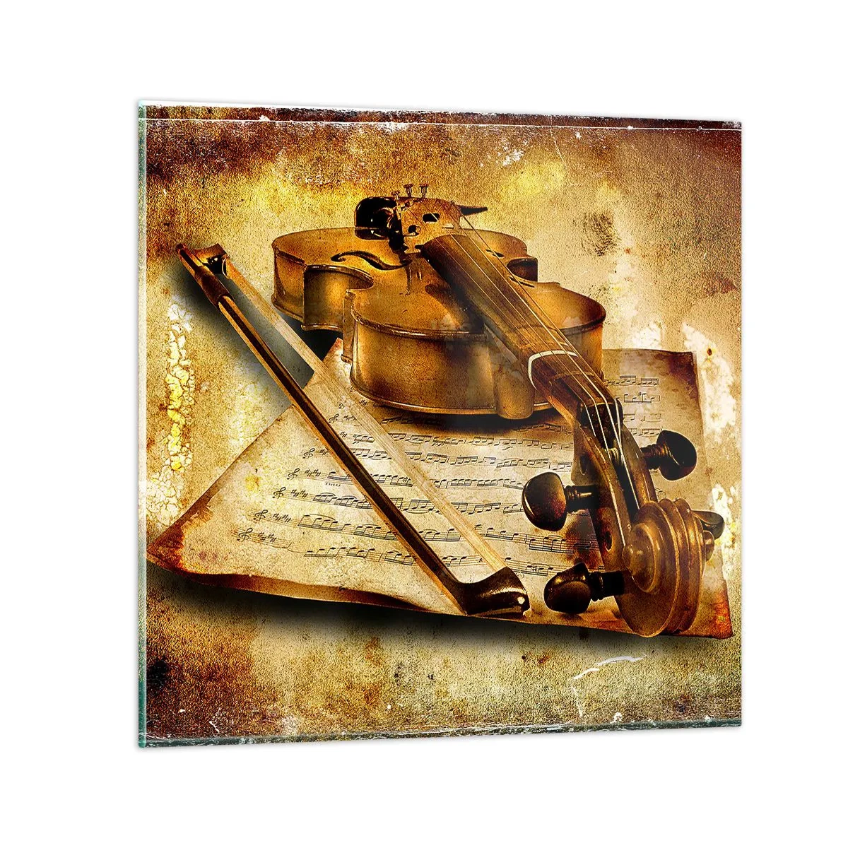 Schilderen op glas - Een virtuoos onmiddelijk nodig - 70x70 cm