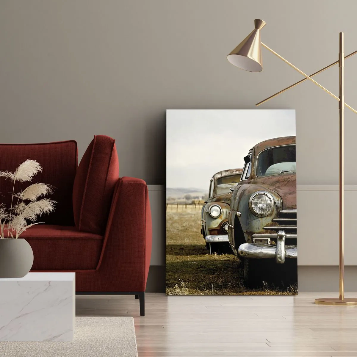 Schilderen op canvas - Een welverdiende rust - 55x100 cm