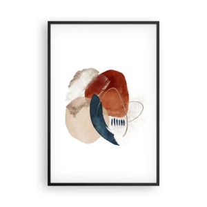 Poster in een zwarte lijst - Ovale compositie - 61x91 cm