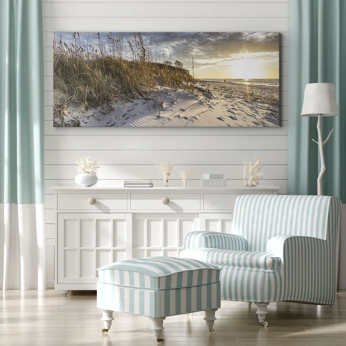 Schilderen op canvas - Een uitnodiging voor een wandeling - 100x40 cm