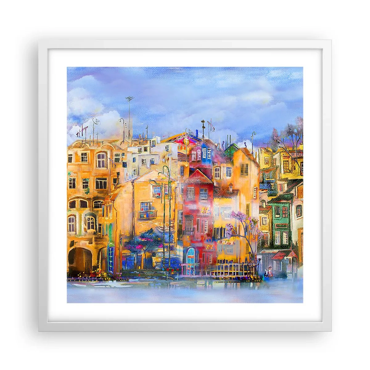 Poster in een witte lijst - Wij zijn samen - 50x50 cm